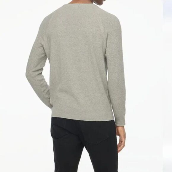 J. Crew Factory cd617  Tan Cotton Seed-stitch Crewneck Sweater size med NWT - Picture 2 of 3